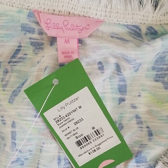 Lilly Pulitzer Blue and Green Dress - Picture 7 of 7